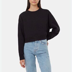 Tentree Oversized Cropped Sweatshirt Black | Sustainable | Size S NWT